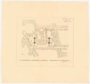 Hochhäuser in der Nähe des Leipziger Platzes, Berlin: Lageplan der Hochhausgruppe (von Inv.Nr. 9000)