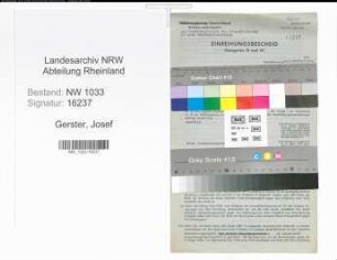 Entnazifizierung Josef Gerster , geb. 13.04.1894 (Polizeibeamter)