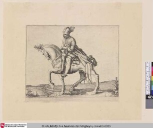 [Ein Kavallerist zieht sein Schwert; A Cavalryman in Full Armour Drawing His Sword]