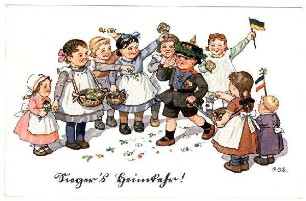 Kriegspostkarte Nr. 54, "Siegers Heimkehr!"