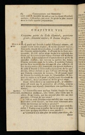 64-72, Chapitre VII