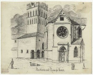 Petrikirche und Dom zu Soest, Turm von St. Petri - Querhaus des Domes