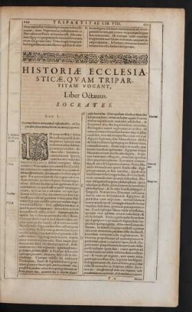 Historiae Ecclesiasticae Quam Tripartitam Vocant, Liber Octavus.