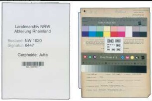 Entnazifizierung Jutta Garpheide , geb. 24.03.1909 ()
