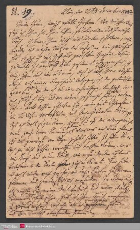 Meine theure, innigste geliebte Christine! Den innigsten Dank sage ich .. , 23.12.1822. - Benediktinerabtei St. Bonifaz in München und Andechs