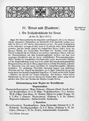 IV. Arras und Flandern.