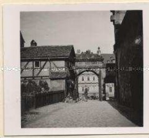 Hoftor und Fachwerkhaus in Bamberg