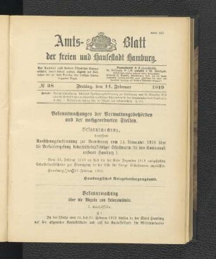 No.38, Freitag, den 14. Februar 1919