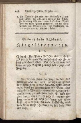 Siebenzehnter Abschnitt. Ziegelbrennerey.