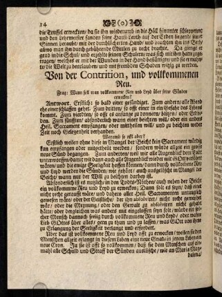 14-24, Von der Contrition, und vollkommenen Reu; ...