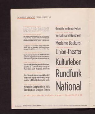 Schmale Magere Erbar-Grotesk
