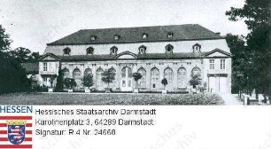 Darmstadt-Bessungen, Orangerie / Ansicht vom Orangeriegarten aus
