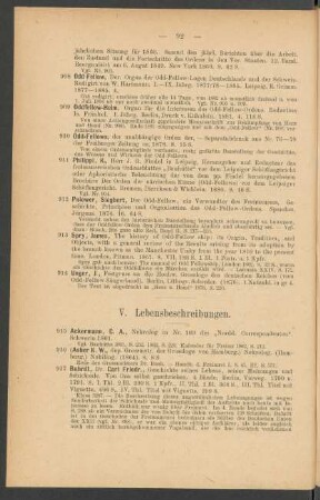 V. Lebensbeschreibungen.