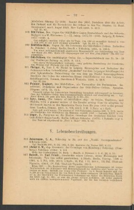 V. Lebensbeschreibungen.