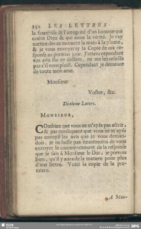 Dixieme Lettre