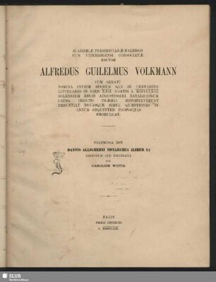 Dantis Alligherii Monarchia (Liber I.)
