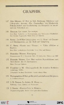 Graphik (Nr. 147-182)