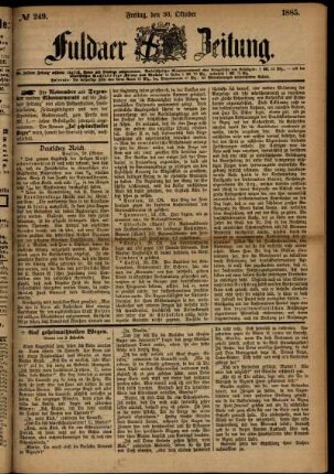 Ausgabe vom Freitag, den 30. Oktober 1885.