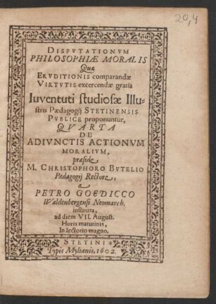 4: De Adiunctis Actionum Moralium