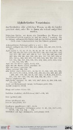 Alphabetisches Verzeichniss