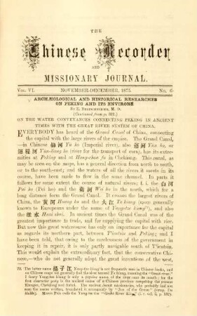 No. 6. November - December, 1875