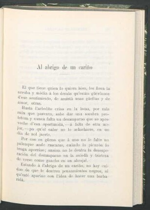 Al abrigo de un cariño