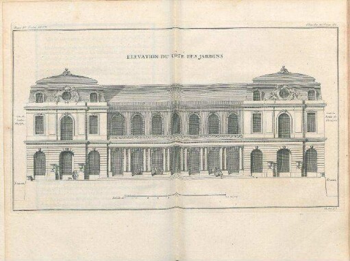 Elevation Du Côté Des Jardins.