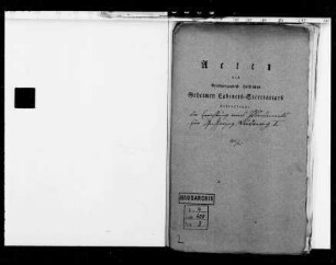 Errichtung eines Monuments für Großherzog Ludwig I. 1841 (zumeist Drucksachen etc. für die Grundsteinlegung 1841 und die Enthüllung)