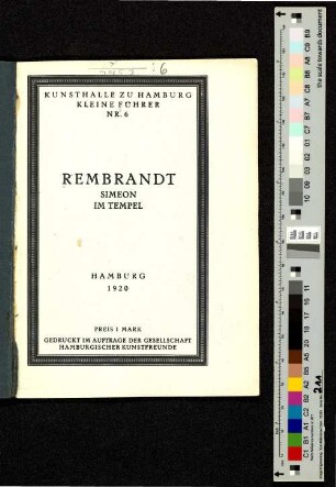 Rembrandt : Simeon im Tempel
