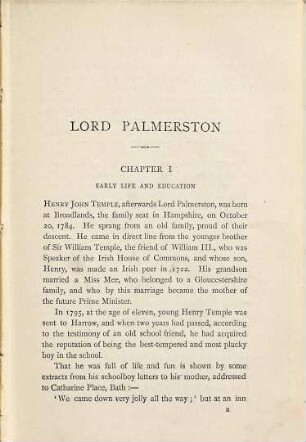Viscount Palmerston, K.G., by the Marquis [John George Edward Henry Douglas Sutherland] of Lorne ...