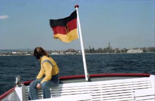 Gottlieben: Flagge, am Bug des "Sperber"