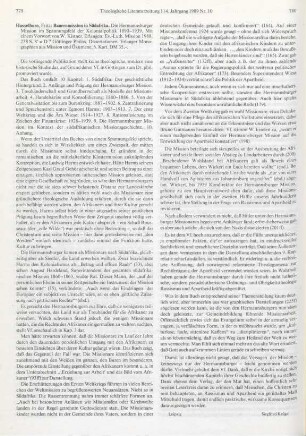 779-780 [Rezension] Hasselhorn, Fritz, Bauernmission in Südafrika