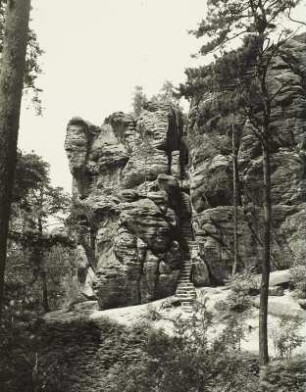 Sächsische Schweiz, Rauenstein, Lehmannsschlucht, Steiganlage