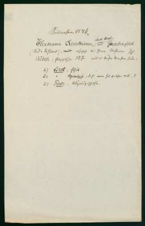 Belegungen Sommersemester 1876