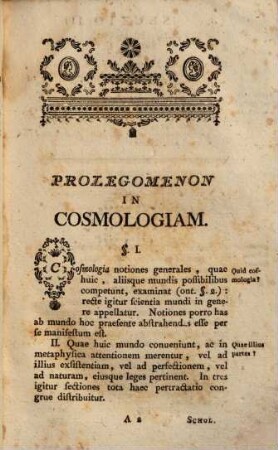 Sigismvndi Storchenav ... Institvtionvm Metaphysicarvm Libri IV.. 2, Cosmologia