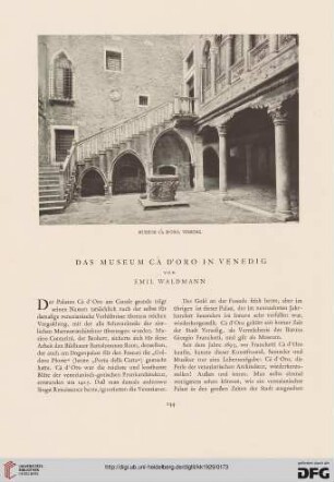 Das Museum Cà d'Oro in Venedig