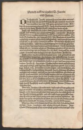 Vorred auff die Epistel S. Jacobi und Judas.