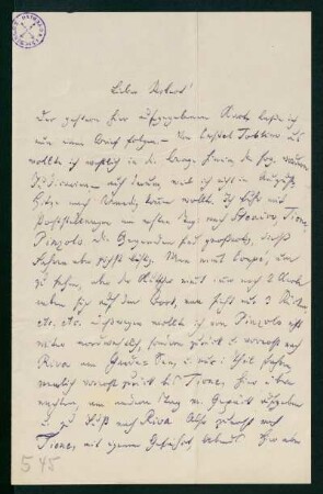 Brief vom 12. September 1881