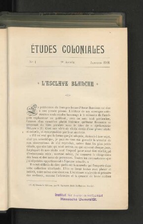 L'Esclave Blanche.