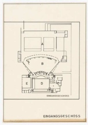 Schauspielhaus, Wuppertal: Grundriss Zuschauer- und Bühnenhaus Eingangsgeschoss
