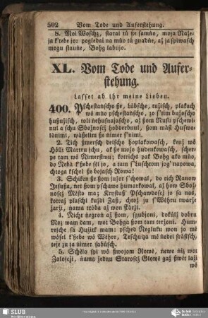 XL. Vom Tode und Auferstehung