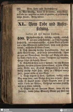 XL. Vom Tode und Auferstehung