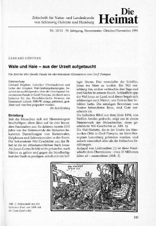 Nr. 10/11 - 98. Jahrgang, Neumünster, Oktober/November 1991