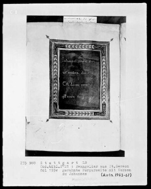 Prachtevangeliar aus Sankt Gereon — ---, Folio 155 versoTitelblatt