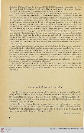 7: Grammatik-Ausschuß des DAV