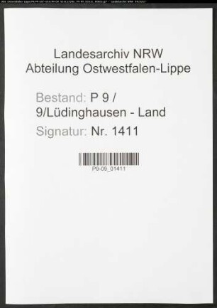 Sterberegister Standesamt Lüdinghausen-Land