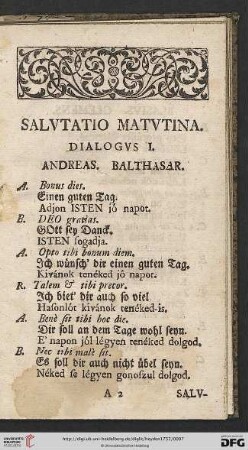 Dialogvs I.