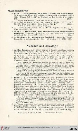 Alchemie und Astrologie (Nr. 41-47)
