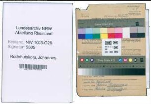 Entnazifizierung Johannes Rodehutskors , geb. 06.07.1892 (Tischler)