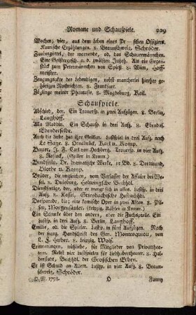 Schauspiele.